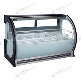 42” Small Ice Cream Dipping Cabinet Gelato Display Case with 6 Tub